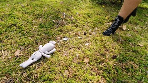 Plushie Crushed On Forest Moss In Winter Ankle Boots Heels Daze Org Clips4sale