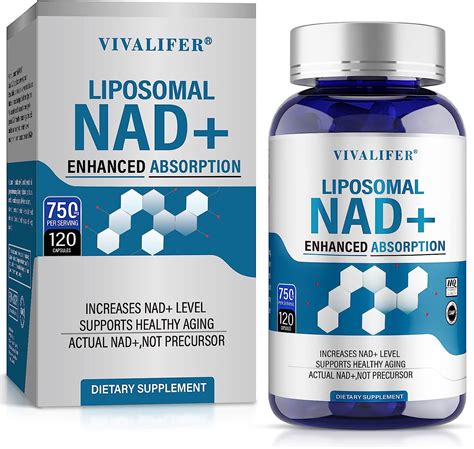 VIVALIFER Liposomal NAD Supplement NAD 500mg With TMG 250 Mg For