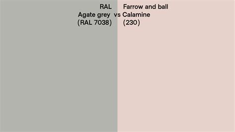 Ral Agate Grey Ral Vs Farrow And Ball Calamine Side By