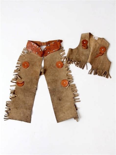 Vintage Childrens Western Chaps And Vest Set Keystone Bros Kids