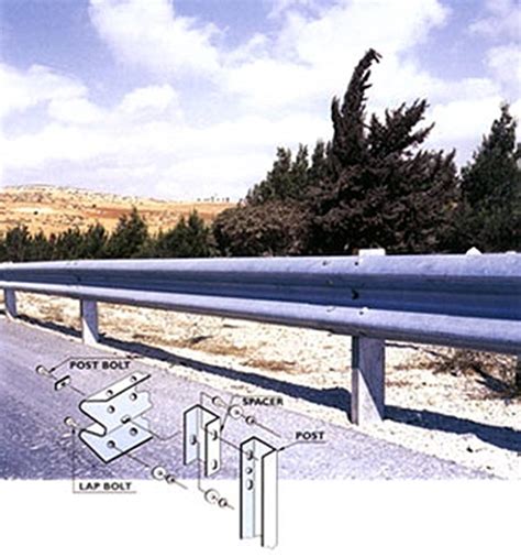 Road Traffic Safety Corrugated W Metal Beam Guardrail Crash Barrier