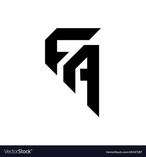 Modern fa logo Royalty Free Vector Image - VectorStock