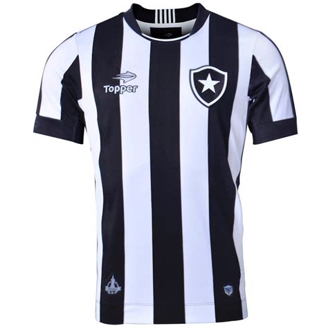 Camisa Do Botafogo Fogão Rio Preto E Branca Futebol Nova R 78 90 em