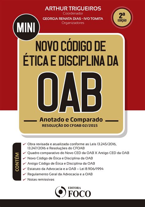 Novo C Digo De Tica E Disciplina Da Oab Pdf Arthur Trigueiros