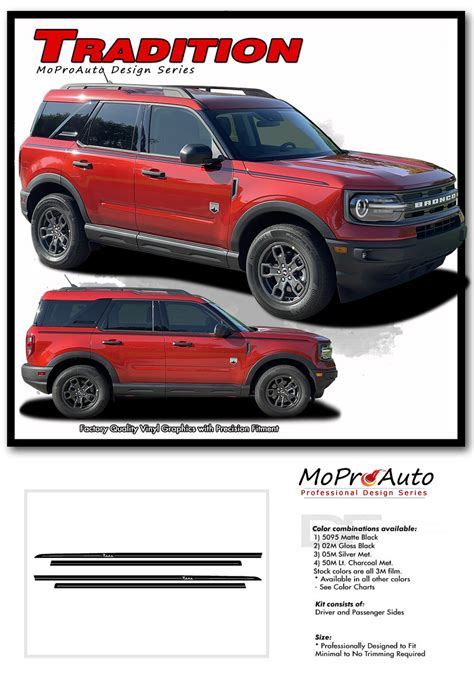 Traditions Ford Bronco Sport Side Body Door Stripes Vinyl Graphics