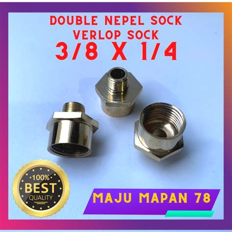 Jual Double Nepel Sock Drat Luar Dalam Verlop Sock Kuningan Ukuran 3