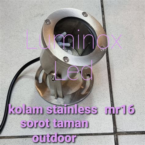 Jual Lampu Kolam Mr16 Stainless Sorot Taman Outdoor Mr16 Nempel Lantai