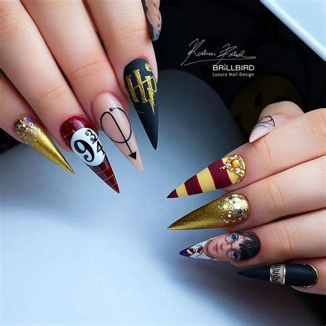 Uñas Harry Potter Manicura de uñas Uñas de gel Uñas de harry potter