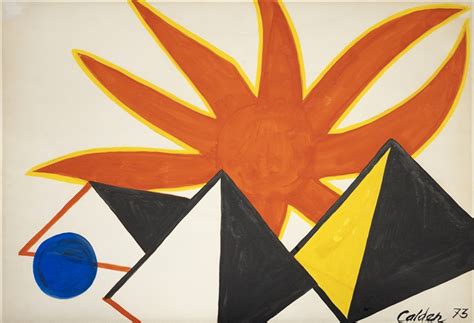 Three Pyramids Blue Ball Par Alexander Calder Sur Artnet