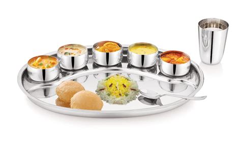 Fortune Cookware Heavy Grade Stainless Steel Designer Thali Set Of