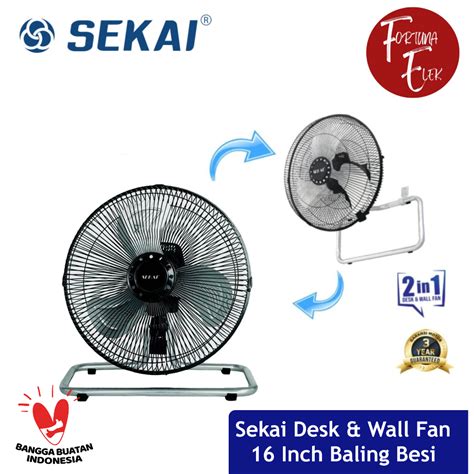 Jual Sekai Desk Wall Fan 2 In 1 HFN 1655 16 Inch Kipas Meja Dan