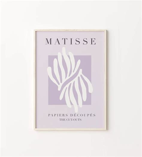 Matisse Lilac Print Cut Outs Exhibition Pastel Purple Printable Art