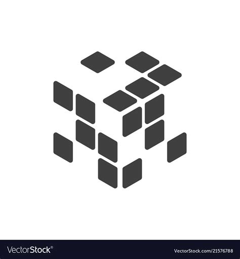 Logo Of The Rubik Cube With Empty Cells Royalty Free Vector