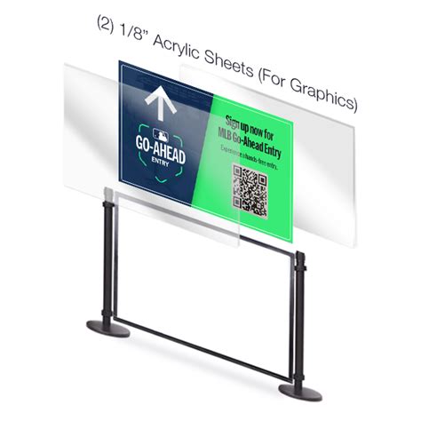 6ft Black Post And Panel Barricade Bundle Advertising Panel