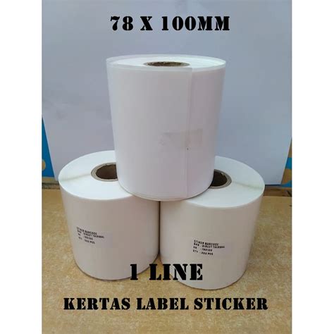 Jual Kertas Sticker Label Printer Barcode X Mm Line Thermal