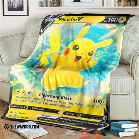 Anime Pokemon Pikachu V 2022 Soft Blanket Pixeltee