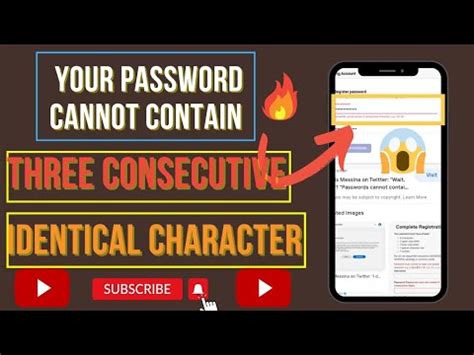 Your Password Cannot Contain Consecutive Identical Characters In