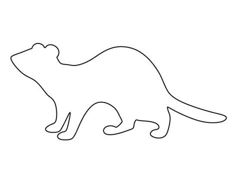 Ferret Outline Ferret Pattern Use The Printable Outline For Crafts