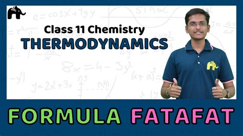 Thermodynamics Class 11 Chemistry Formulas Sheet Revision List CBSE