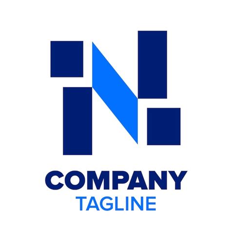 Logotipo De Letra N Para Empresa Vector Premium