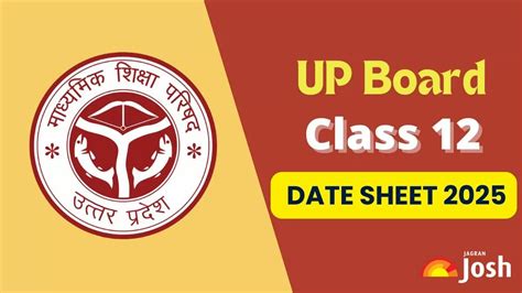 Up Board Class 12 Exam Date Sheet 2025 Download Pdf