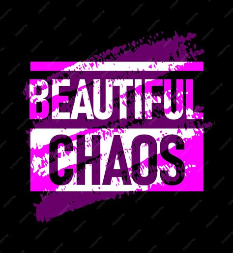 Premium Vector Beautiful Chaos Motivational Stroke Typepace Design