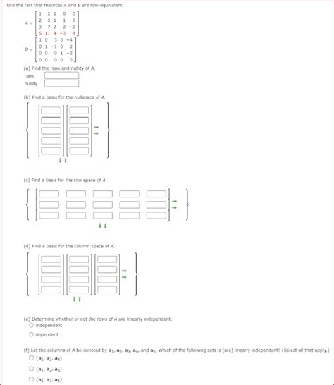 Solved Use The Fact That Matrices A And B A