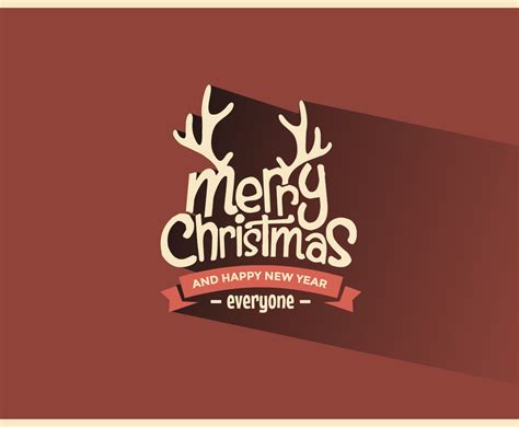 Merry Christmas Antler Vector Vector Art & Graphics | freevector.com