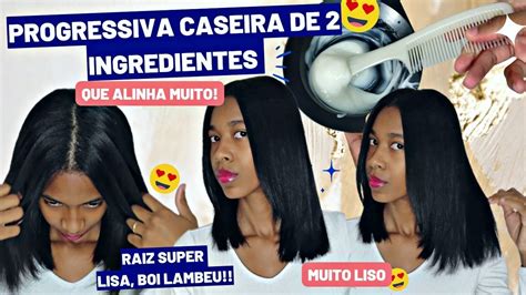 Progressiva Caseira De APENAS 2 INGREDIENTES que dá BRILHO ALISA E