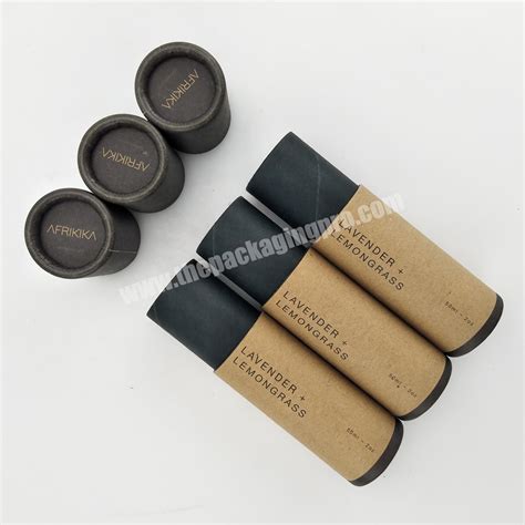 Eco Lip Balm Tubes Matt Black Paper Tube