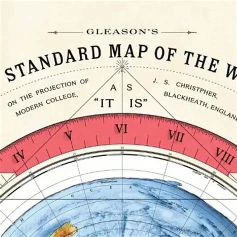 Flat Earth 1892 Gleason S New Standard Map Of The