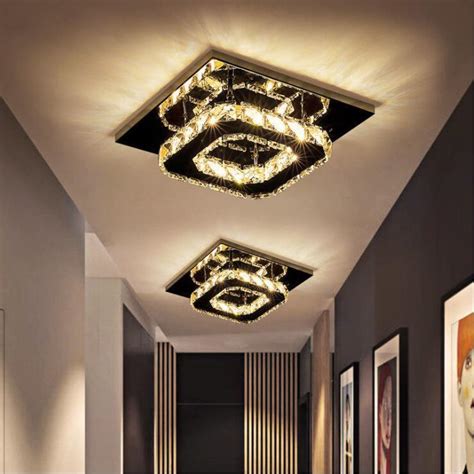 LED Tavan Lambası Kare Kristal Tavan Lambası Modern Koridor Koridoru