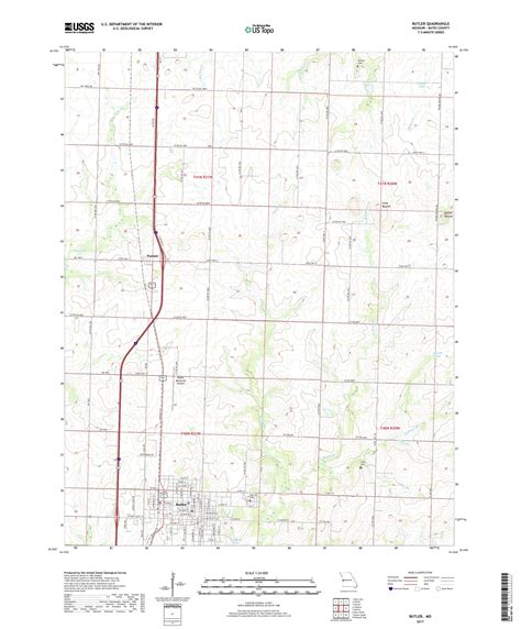 Mytopo Butler Missouri Usgs Quad Topo Map