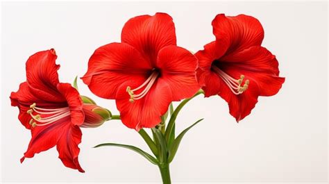 Premium Photo Amaryllis Closeup On White Background