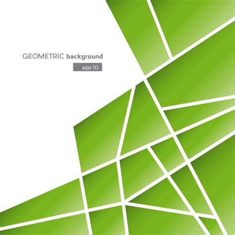 Premium Vector Geometric Abstract Green Polygons Vector Background