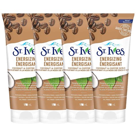 Pack Of 4 St Ives Scrub Coconut And Coffee Energizing 6 Ounce