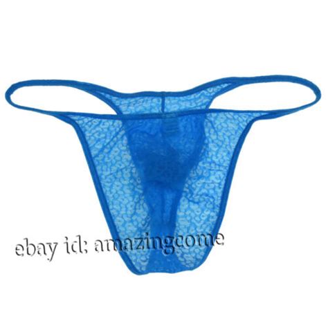 Men Hipster Brazilian Bikini Briefs Jacquard Lace Underwear Cheeky String Briefs Ebay