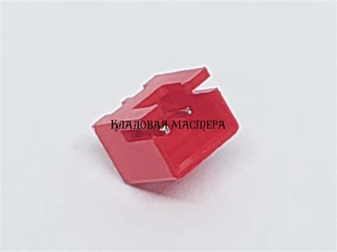 Гнездо на плату XH2.54 2pin красное, прямые контакты