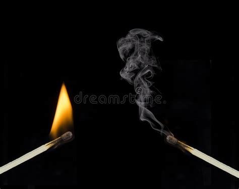 Match Burn Burned Lit Off And Smoke Stock Image Image Of Burned