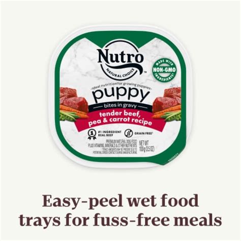 NUTRO PUPPY Gravy Tender Beef Pea & Carrot Recipe Grain Free Natural ...