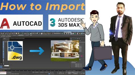 How To Import Autocad File Into 3ds Max Import Autocad Model To 3ds Max Youtube