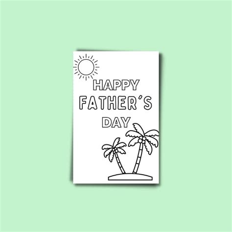 Fathers Day Card Printable Fathers Day Printable Printable Card Card