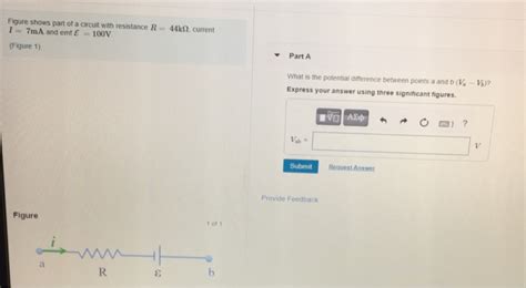 Solved Figure Shows Part Of A Circuit With Resistance R44k Chegg