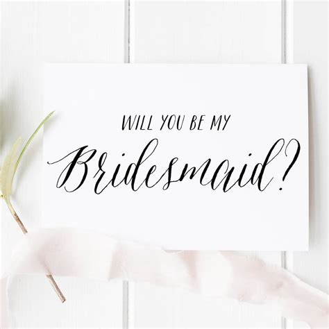 Will You Be My Bridesmaid Template