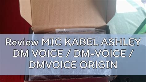 Review Mic Kabel Ashley Dm Voice Dm Voice Dmvoice Original Youtube