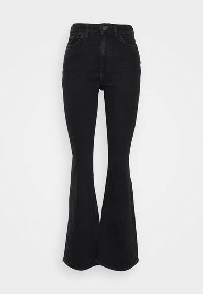 Urban Classics Organic High Waist Jean Bootcut Black Washed Noir