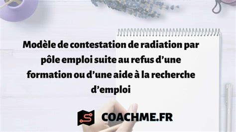 Mod Le De Contestation De Radiation Par P Le Emploi Suite Au Refus D