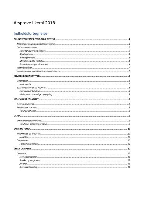 Prøveeksamen 2018 Spørgsmål Og Svar Indholdsfortegnelse Årsprøve I