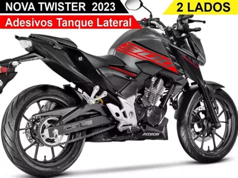 Adesivo Cb 300f Twister 2023 Tanque Lateral 4 Adesivos Mod 8