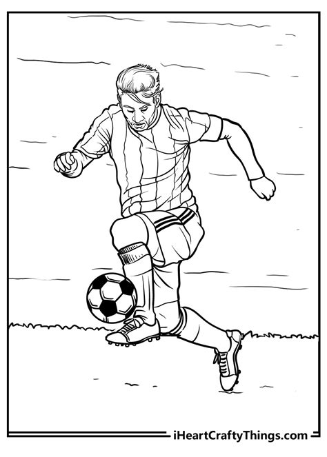 Soccer Player Coloring Page